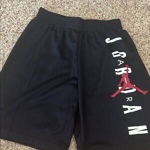 Jordan Youth Black and Red Athletic Shorts